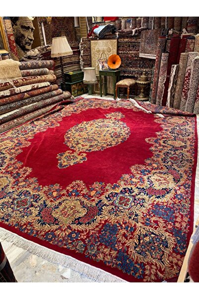 RD RAMAZAN DAĞ EL HALI SANATI El Dokuma Iran Kirman Laver Halısı Imzalı Muazz...