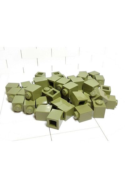 LEGO Army Green 1 X 1 Brick - Moc Creator Custom Accessory, 4 Pieces Will Be Sent