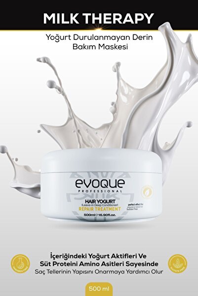 Evoque Milk Therapy Yoğurt Durulanmayan Derin Bakım Maskesi 500ml