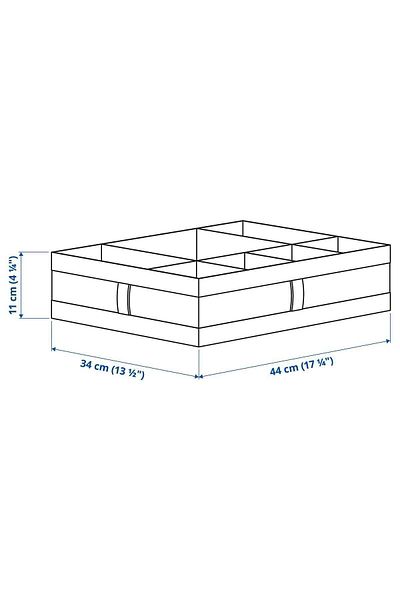 IKEA Dark Gray SkuBB Box - 44x34x11 Cm Compartments, 50400005