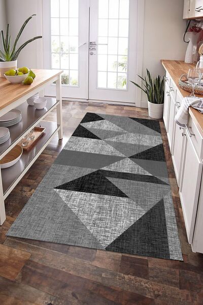 Bir Aksesuar Mutfak Halısı Desenli Dijital Baskı Yıkanabilir Kaymaz Taban Inc...