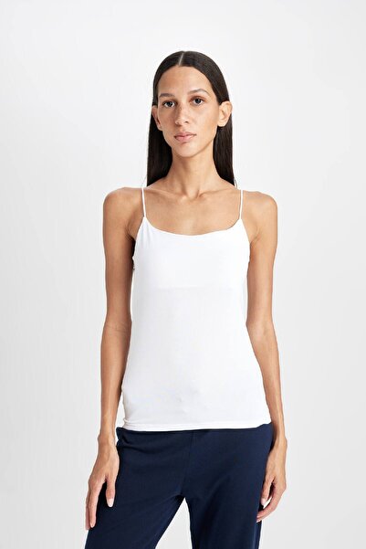 DeFacto Be in Love Basic Plain Thin Strap 2-Piece Undershirt D5649Ax24Au