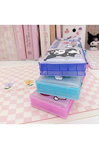 Meyra Accessories sanrio kawaii kuromi cinnamorol my melody kalem kutusu çift kapaklı kalem tıraşlı kalemlik hediyelik