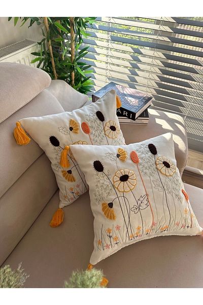 en gözde home PUNCH EMBROIDERED 2 PIECES OF KIRLENT CASE