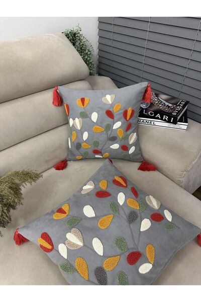 en gözde home ПУАНСОНОМ ВИШИТІ 2 ШМАТКИ ЧОХЛА ДЛЯ ПОДУШКИ