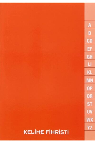 Liz برتقالي مخطط بحجم A5 بكلمة Fihristi