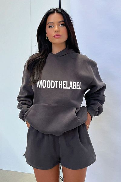 MODARİCH Φούτερ Moodthelabel Oversize με κουκούλα - Smoked printed