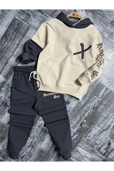öykümgaleria Hooded 2 Thread Suit Set for Boy