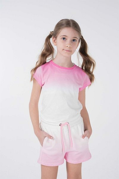 BRZ KIDS Printed Girl's T-shirt-shorts Set