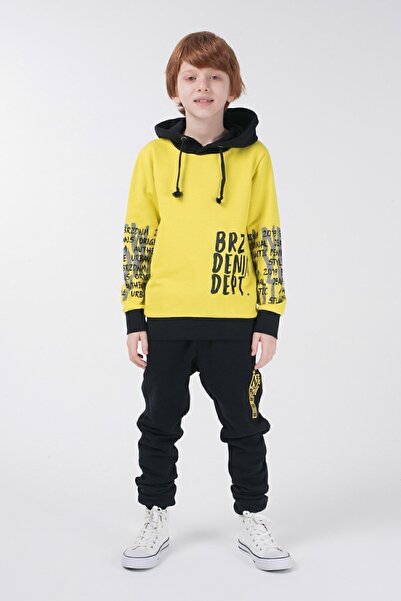 BRZ KIDS Φούτερ με κουκούλα για αγόρι με στάμπα