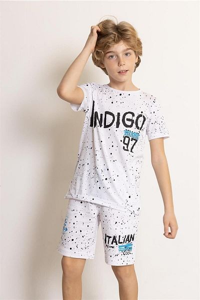 BRZ KIDS Set de tricouri cu pantaloni scurți pentru băieți cu imprimeu