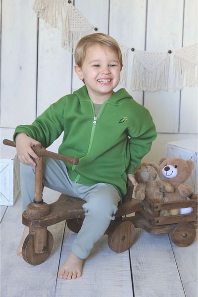 Vennusbaby Hooded Zippered Children's Cardigan