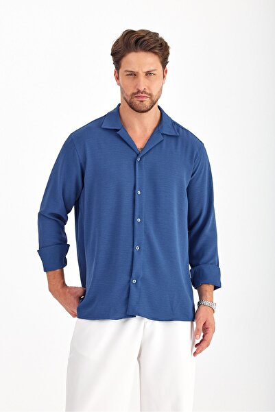 Gray Clothing Ανδρικό καλοκαιρινό πουκάμισο Ανδρικό πουκάμισο Navy Blue Aerob...