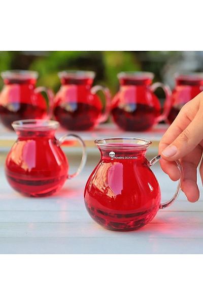 EVDEKOR Set of 6 Enjoyable Glass Tea Cups 200ml