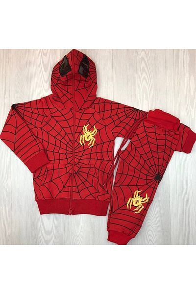 Marvel Spiderman Printed Long Sleeve Children's Tracksuit Set High Quality Double Set