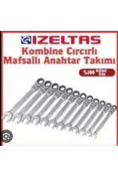 İzeltaş İZELTAŞ 12'Lİ Mafsallı Cırcır Kombine Anahtar Takımı (mm)
