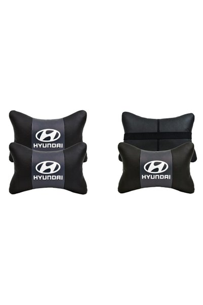 AYAZGURUP Hyundai 5d Uyumlu Ortopedik Oto Boyun Yastığı 4'lü Deri Set