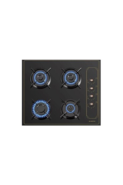 KUMTEL Rustik Siyah 2'li Ankastre Kam Seti (Ocak-Dokunmatik Davlumbaz)