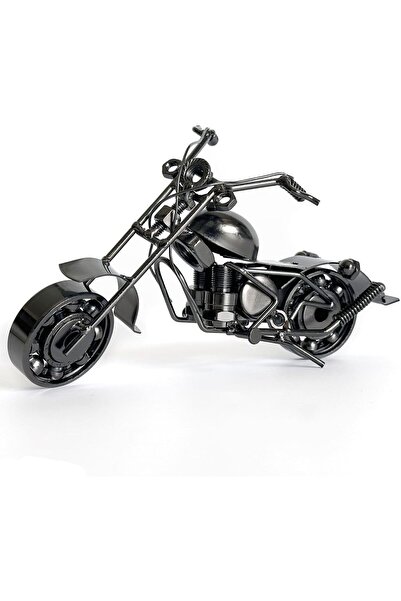 EXENET El Yapımı Dekoratif Metal Motorsiklet Vintage Koleksiyon Motor Masaüst...