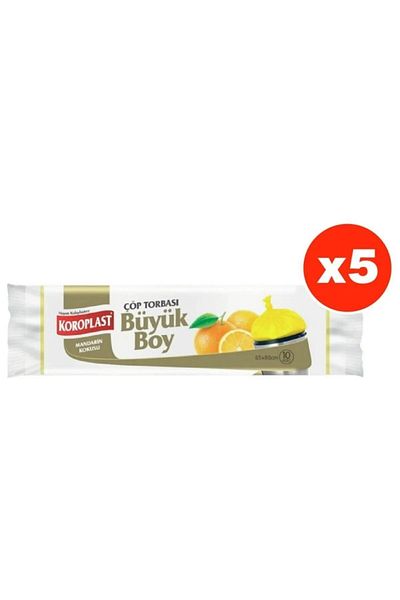 Koroplast Mandarin Scented Large Garbage Bag 65X80 cm10 X 5 PCS