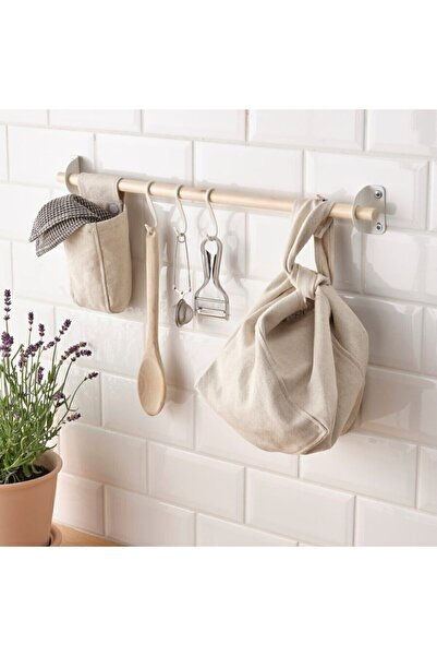 IKEA Nereby 60 Cm Masif Ahşap Duvar Rayı