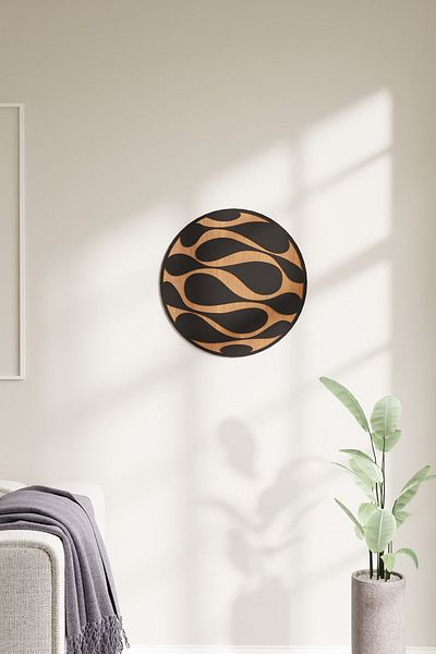 acargrafik Masă rotundă decorativă 3D modernă din lemn