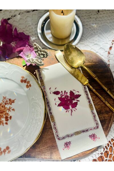 Apponyi Pink Garson Katlama Sunum Peçetesi 16lı