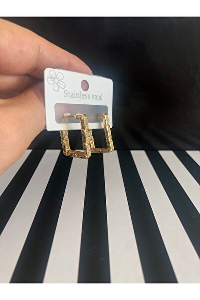 Shimmer 14 Ayar Rengin De Serenay Leyla Zirkon Taşlı Çelik Küpe