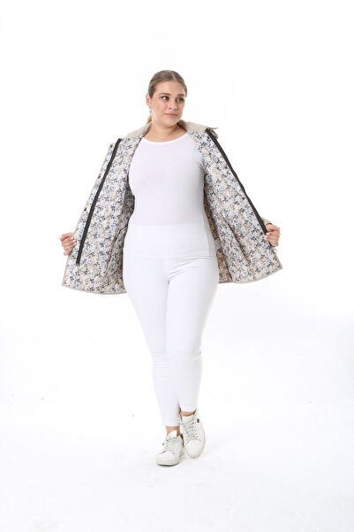 TUTveAL Collection Quilted Coat - Large Size, Waterproof, Hooded Sock and Cream Shaped Coat