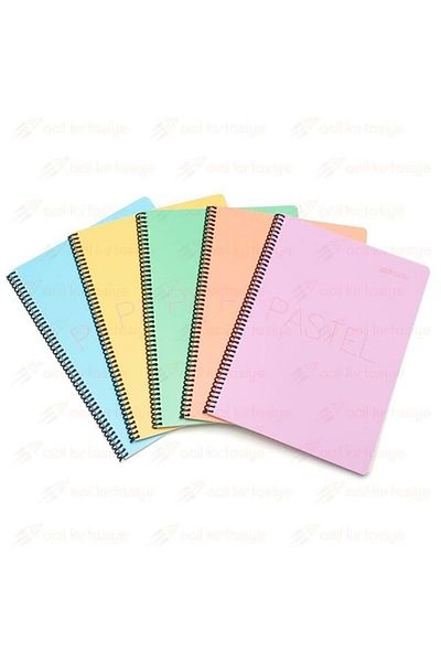 Mynote غطاء PP بسلك حلزوني مقاس A4 - 100 ورقة دفتر ملاحظات مربعات 4 قطع