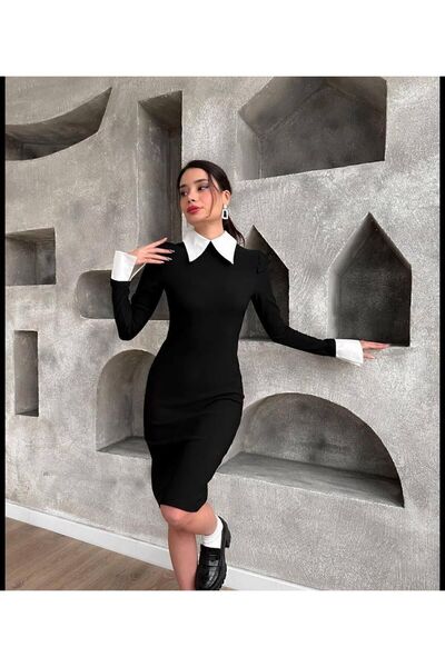 Mzr Collection Φόρεμα γιακά πουκαμίσου