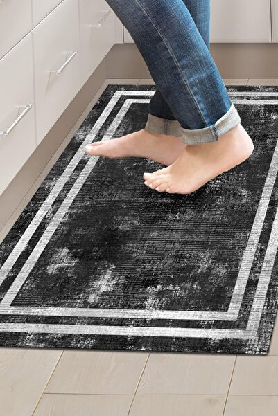 Bir Aksesuar Mutfak Halısı Desenli Dijital Baskı Yıkanabilir Kaymaz Taban Inc...