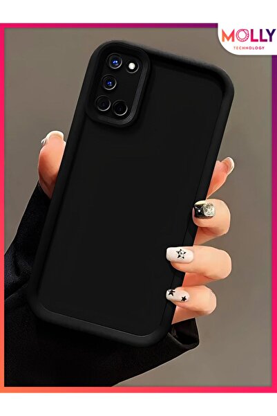 Molly حافظة سيليكون سميكة ذات حواف سوداء لهاتف اوبو A52