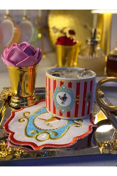 Onedekor 2'li Lüks Piano Bird Kupa Seti