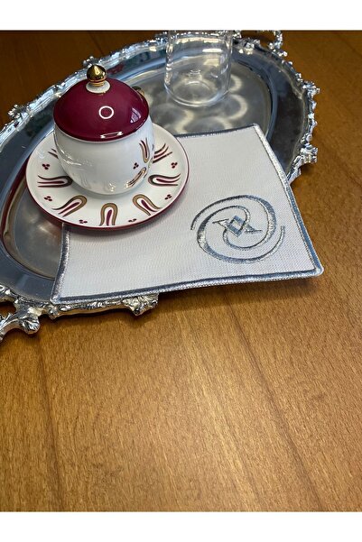 Smiling Home 6 τεμάχια Gardenia λινό ασημί χρώμα Κομψή χαρτοπετσέτα παρουσίασης κοκτέιλ