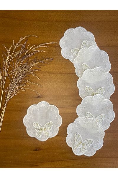 Smiling Home Mobile Butterfly 6 Pieces Cocktail Serving Napkin