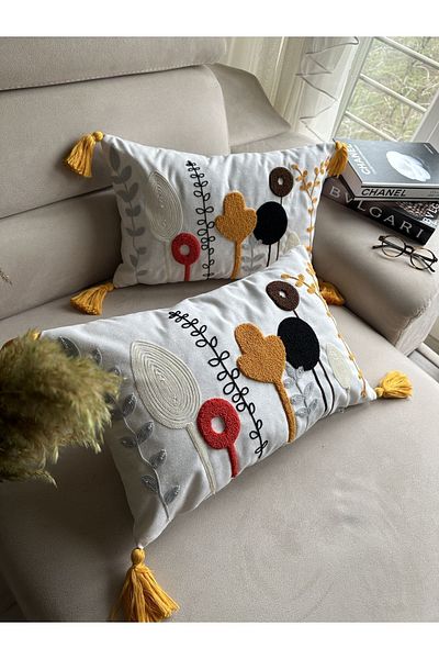 en gözde home PUNCH EMBROIDERED 2 PIECES OF KIRLENT CASE