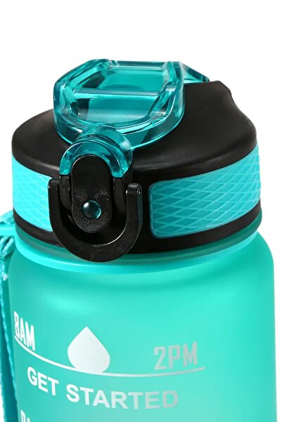 AfterTimes 1 LT Motivasyonel Su Matarası, Tritan Spor Salonu Su Şişesi – BPA İçermez, Sticker Hediyeli