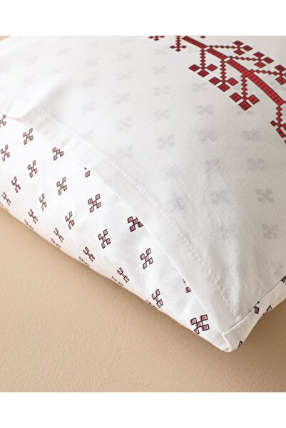 English Home Etamine Flower Pamuklu 2'li Yastık Kılıfı Pembe