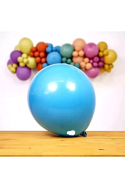 Kalisan Retro Deep Blue Balloon - 12 Inch 10 Pieces (Deep Ocean)