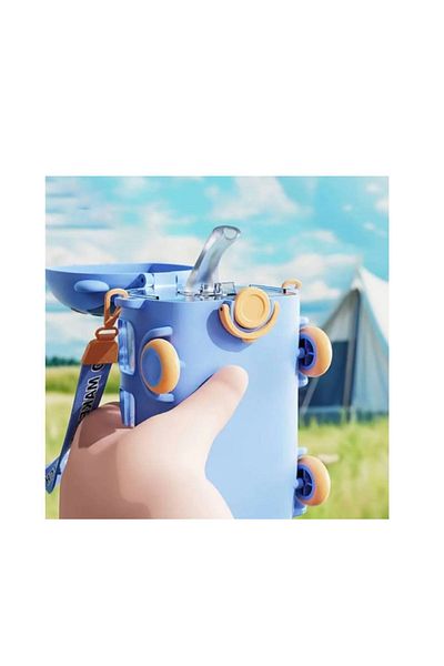 Kidsrainbow Figured Bus Drinker with Straw - No Smell