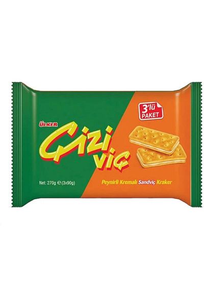Ülker Cracker 3 X 82Gr X 12 Pieces - Çizızvıç Cheese Sandwich