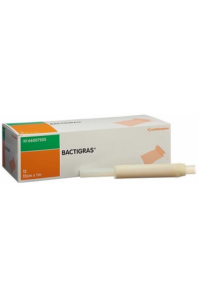 bactigras Paraffin Antiseptic Tulle Wrap Wound Care Cover 15cm X 1m 10 Pieces
