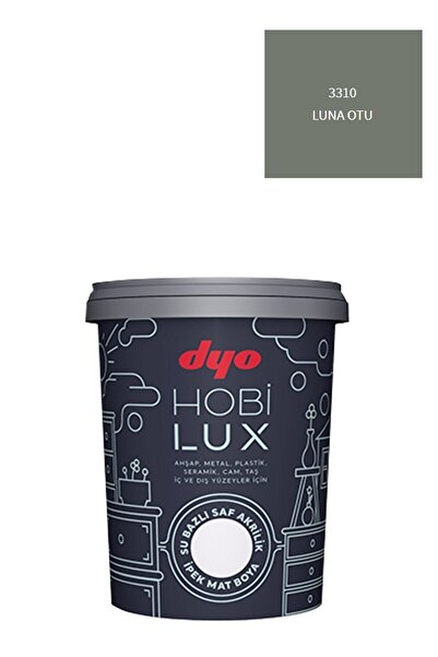 Dyo Hobilux Su Bazlı Saf Akrilik Ipek Mat Boya 0,9 Lt Hobi Boya 3310 Luna Otu