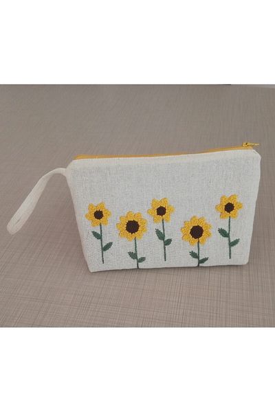 Handream Sunflower Field Makeup/Hand/Gift/Multi-Purpose Bag