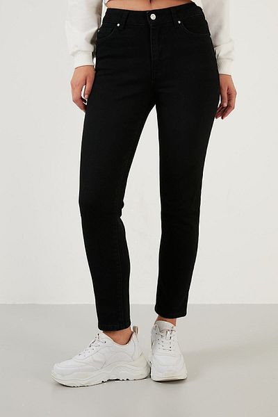 Lela Cotton Slim Fit High Waist Skinny Jeans Denim Trousers