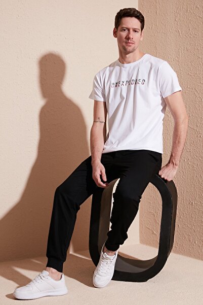 Buratti Ανδρικό μπλουζάκι με λαιμόκοψη 100% βαμβακερό λεπτό μπλουζάκι 541UNEXPLORED24