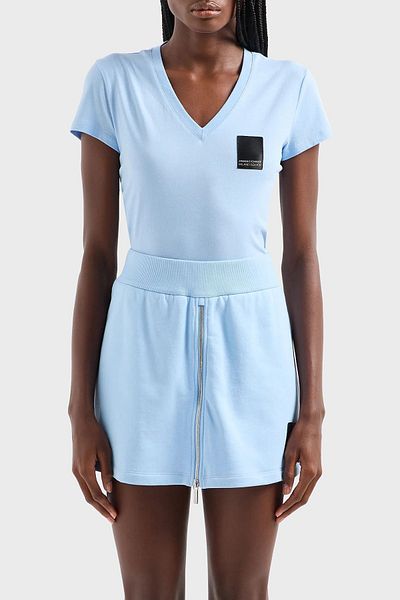 Armani Exchange Pantaloni scurți din bumbac cu fermoar Fusta SHORTS SKIRT 3DYS91 YJFDZ 15DD