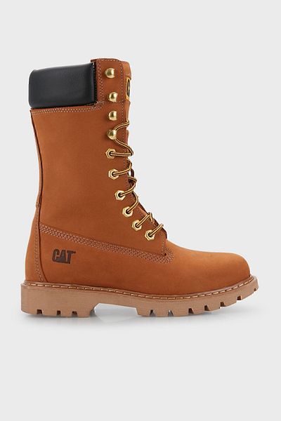 Cat Clovis Mid Zippered Genuine Leather Boots 015g101200