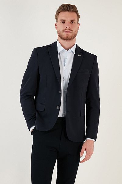 Buratti Slim Fit 6 Drop Double Slit Blazer Ανδρικό μπουφάν Baselna